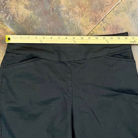 Croft and Barrow Effortless Stretch Black Pants Trousers Short 14P - Picture 2 of 9